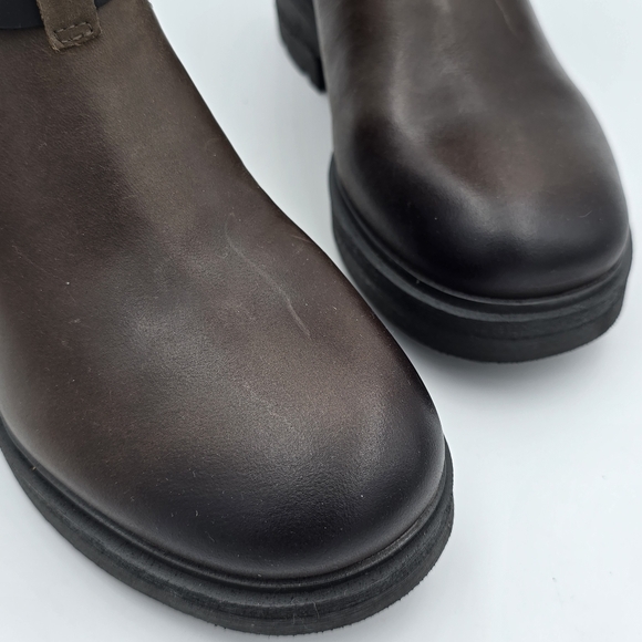 NEW Lucky Brand Cheviss Biker Boots, Dark Brown, Women's 5.5M - Picture 5 of 16